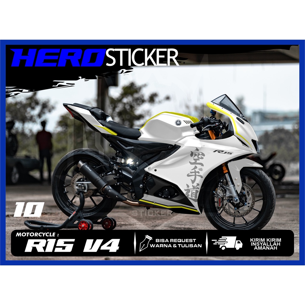 Jual Sticker Decal Yamaha R15 V4, Sticker Decal R15 V4 Variasi FULL ...