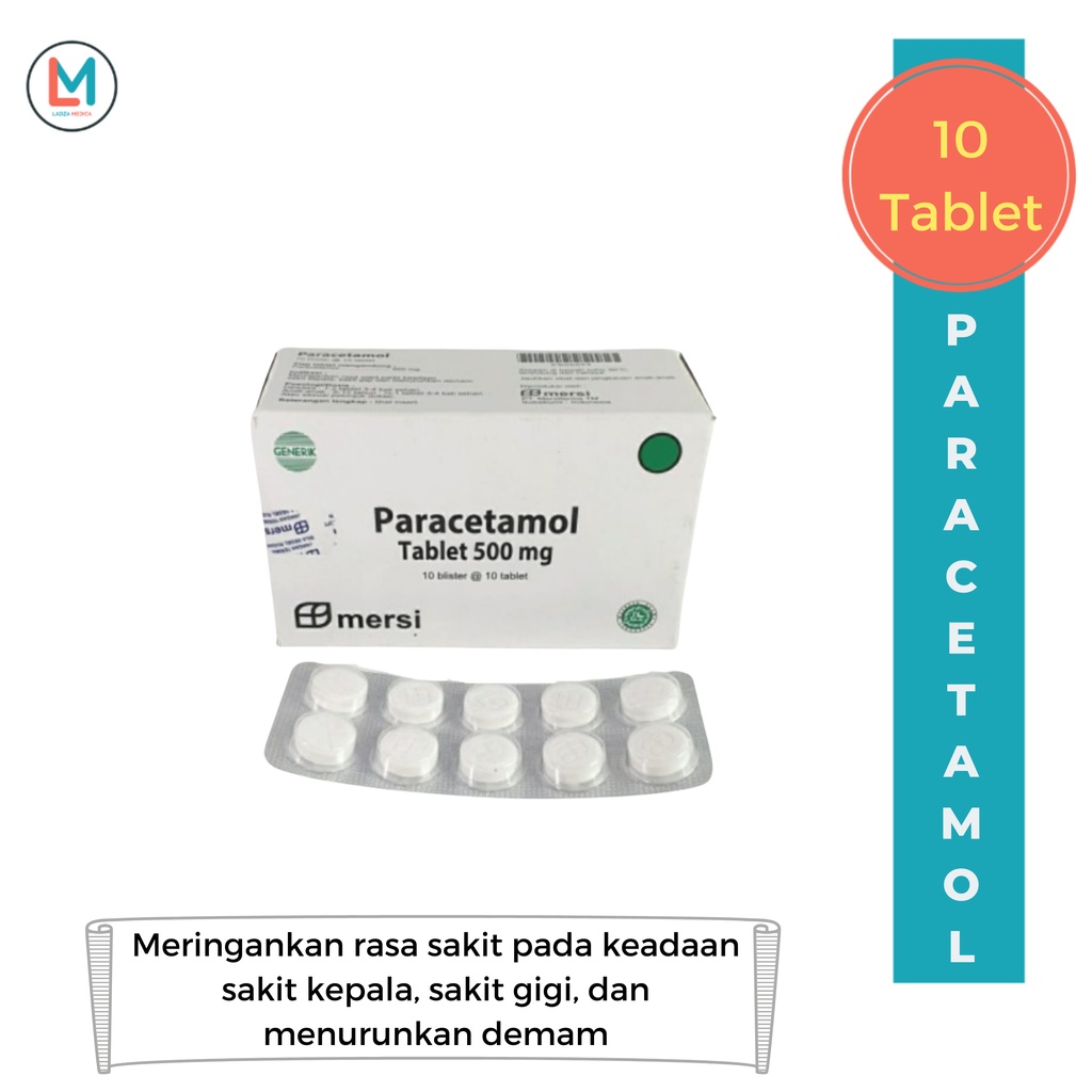 Jual Paracetamol Mersi 1 Blister Isi 10 Tablet ∣ Obat Demam | Shopee ...