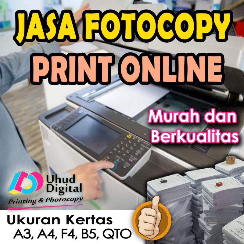 Jual JASA PRINT FOTOCOPY ONLINE BERGARANSI KERTAS HVS HITAM PUTIH BW ...