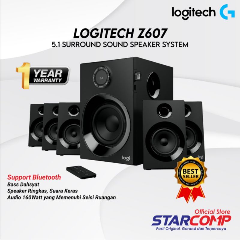 Jual Logitech Z607 Bluetooth 5.1 Surround Sound Multimedia Speakers