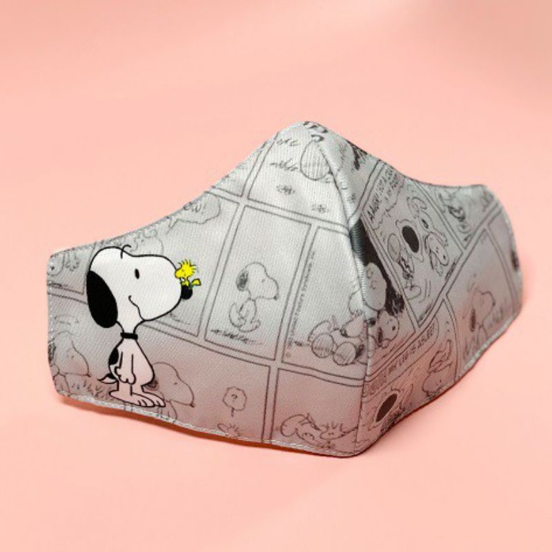 Jual Cover Masker ( double masker ) snoopy comic design | Shopee Indonesia