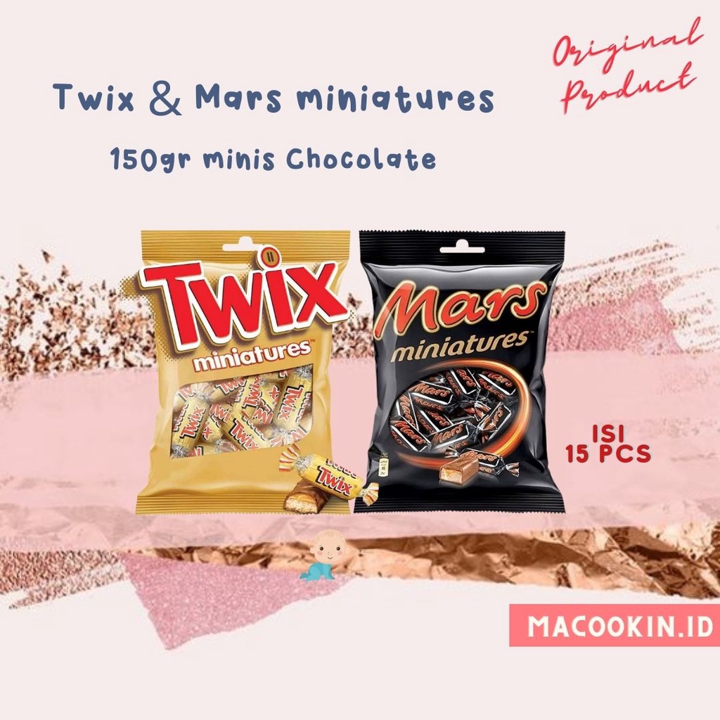 Jual Mars Twix Snickers Miniatures Coklat Miniature Chocolates Caramel Bars Original Twix Bar