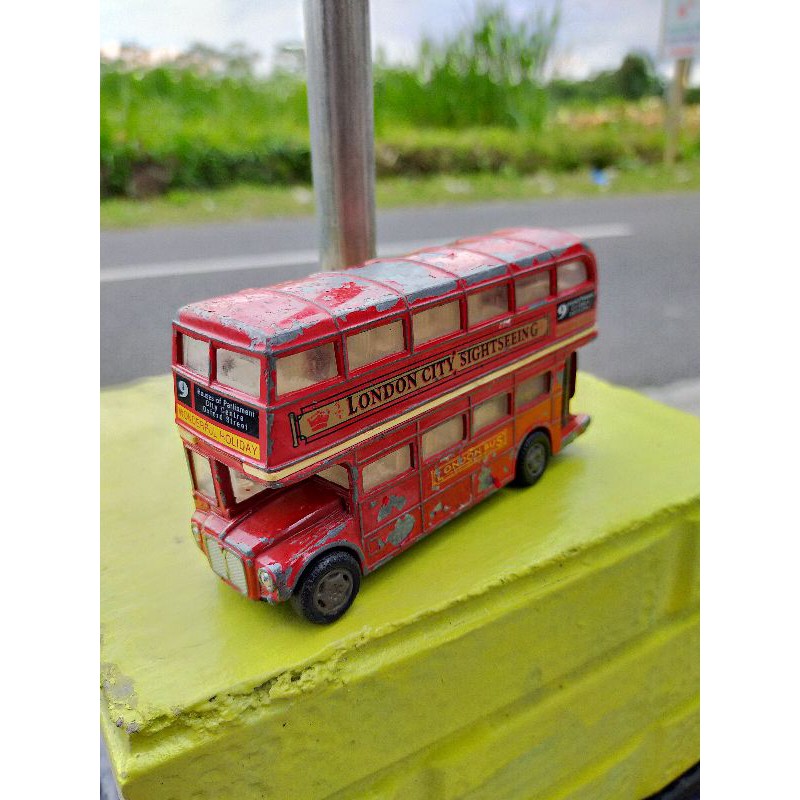 Macchinina Giocattolo 1:43 Autobus Londra A Due Piani - Modello Diecast Con Trazione A Strappo, Regalo Perfetto Per Bambini - Foto 4