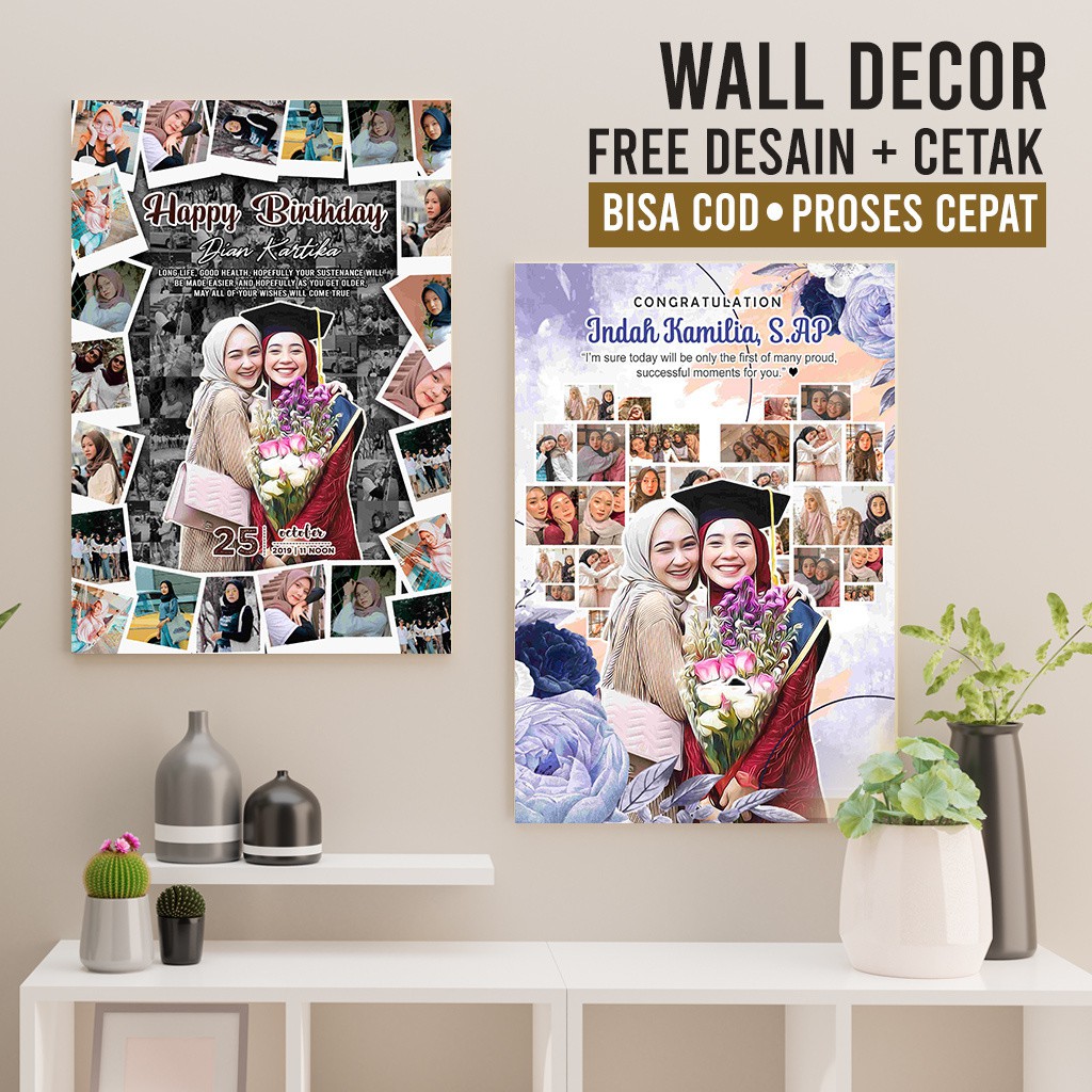 Jual Edit Foto Mozaik dengan Frame Block Poster ukuran 12R dll. -  Multicolor di Seller AJ_store - Karanganyar, Kota Bandung