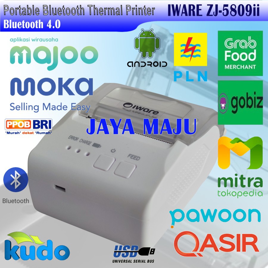 Jual MINI PRINTER THERMAL BLUETOOTH IWARE ZJ-5805ii ZJ-5809ii ZJ5809 ...