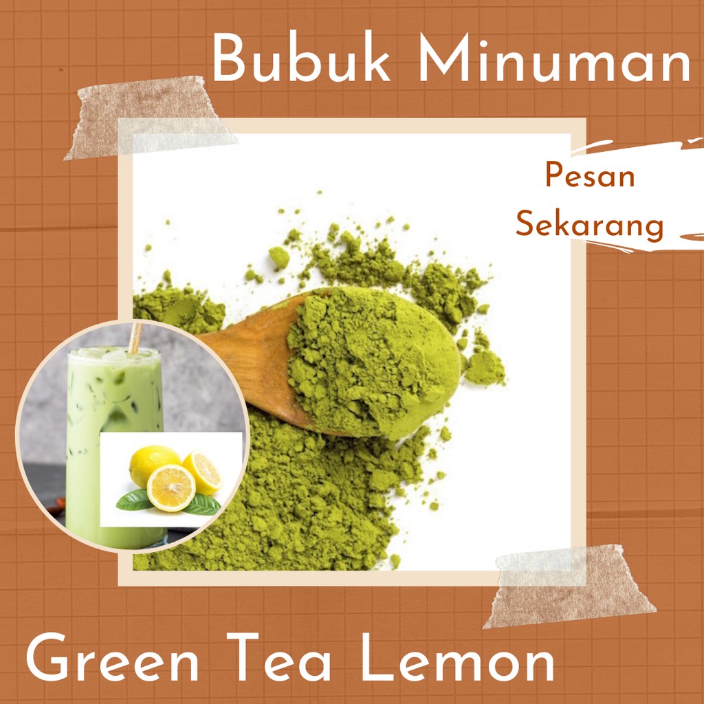 Jual Bubuk Minuman Green Tea Lemon 1 Kg Teh Hijau Lemon Green Tea ...