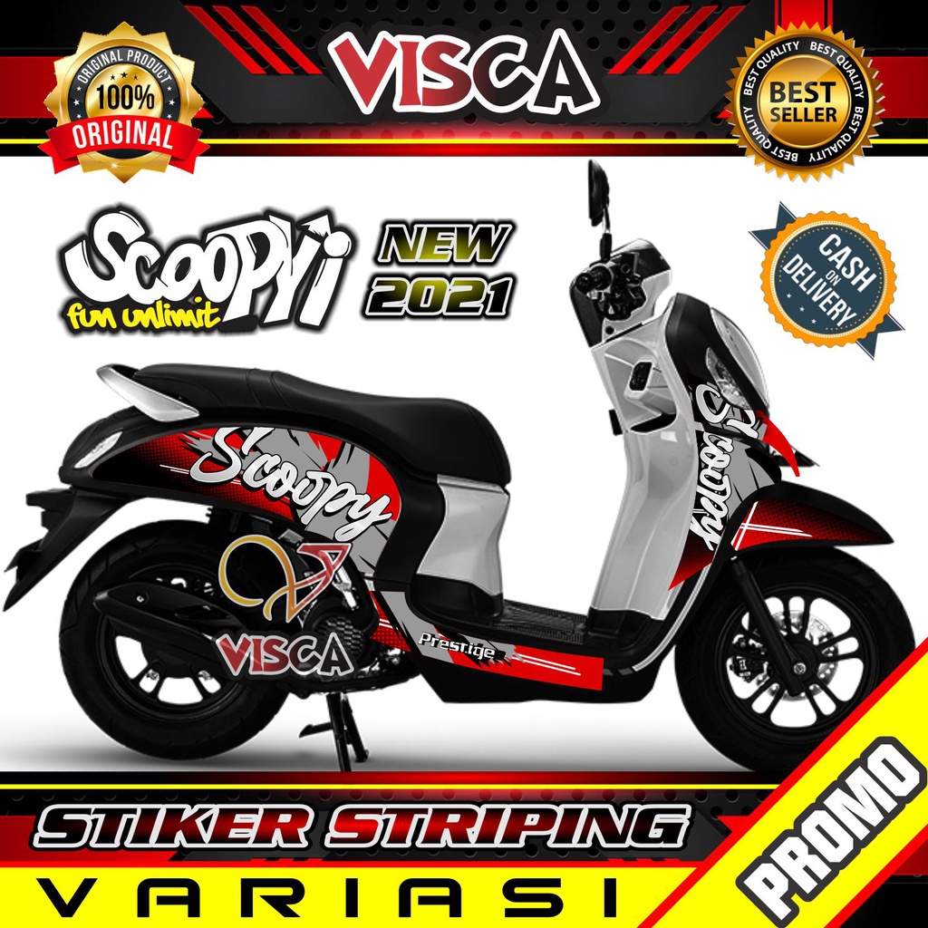 Jual Striping Scoopy 2021 - Sticker Striping Variasi Lis Scoopy 2021 ...