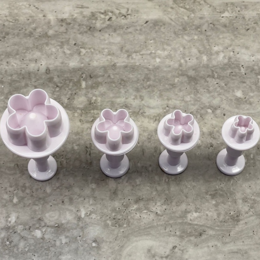 Jual CT-002 (4PCS) CETAKAN BUNGA PLUM / CETAKAN BISKUIT BUNGA / PLUNGER ...