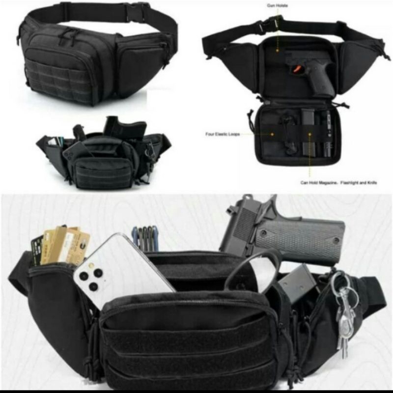 Jual waist bag tactical venom / tas pinggang pistol Shopee Indonesia