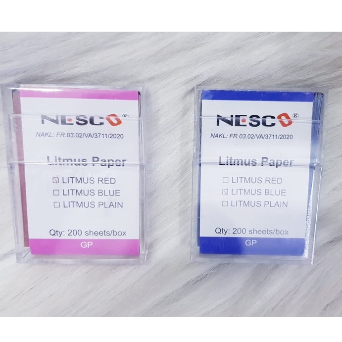 Jual KERTAS LITMUS NESCO MERAH DAN BIRU Shopee Indonesia