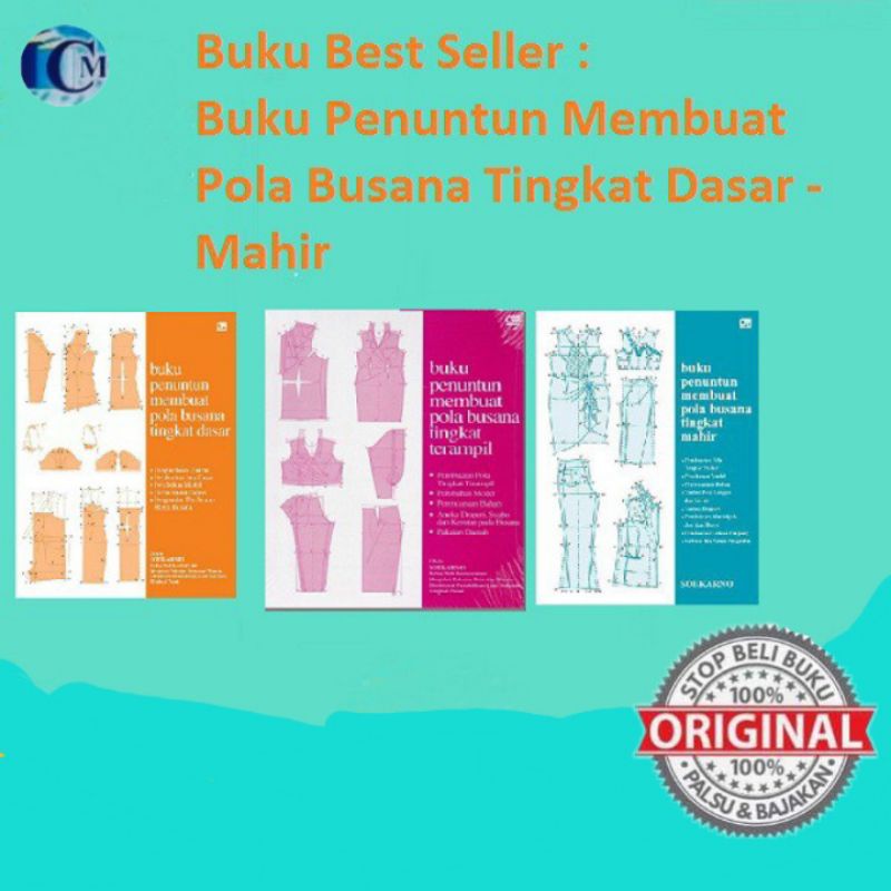 Jual Buku Penuntun Membuat Pola Menjahit Busana Tingkat Dasar, Terampil ...