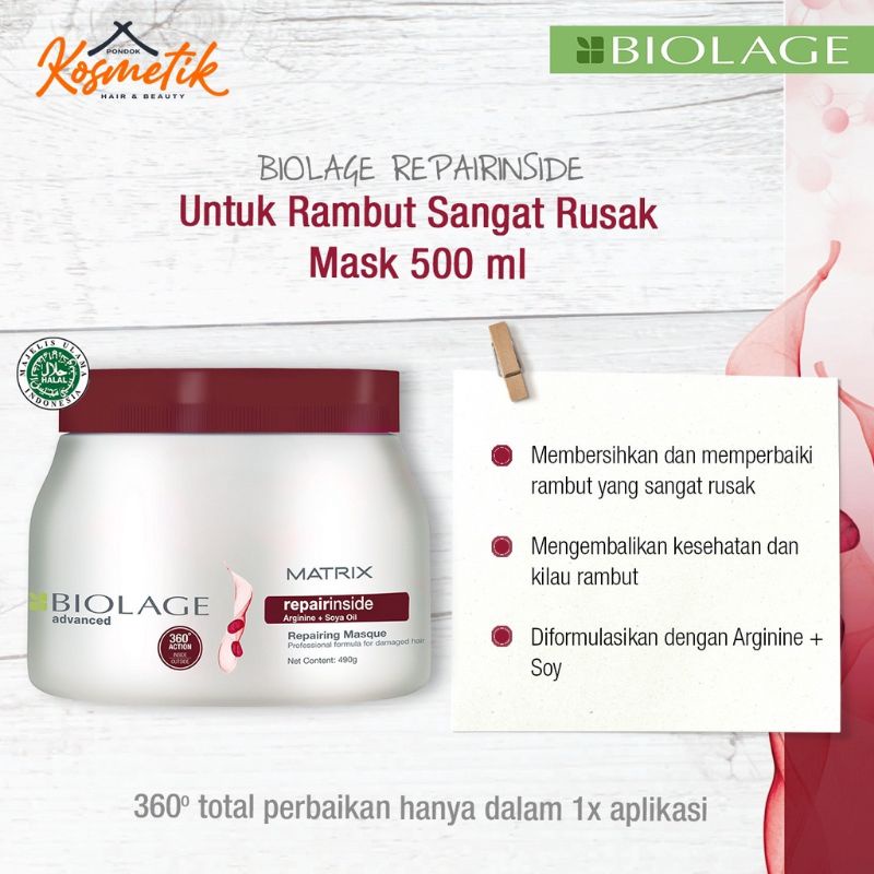 Jual Matrix Biolage Repairinside Mask 490gr | Shopee Indonesia
