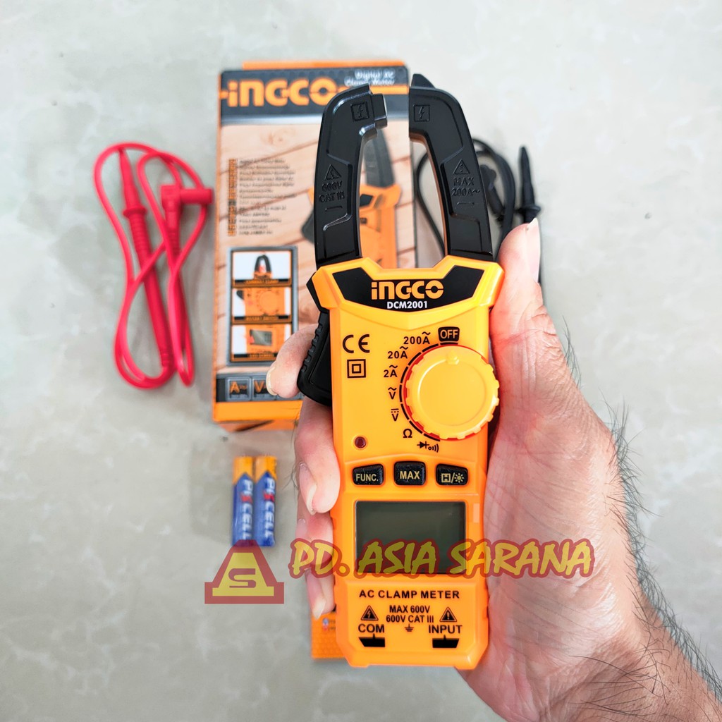 Jual Digital Lcd Clamp Meter Ac Dc V Ingco Dcm Tang Ampere Multi