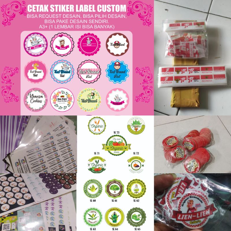 Jual cetak stiker label kemasan custom sesuai keinginan + free desain ...