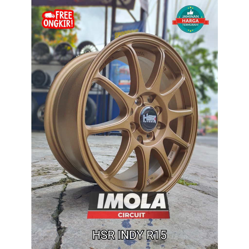 Jual Pelek R15 Lebar 6,5 Bronze Murah Original HSR INDY Lubang 4x100 ...