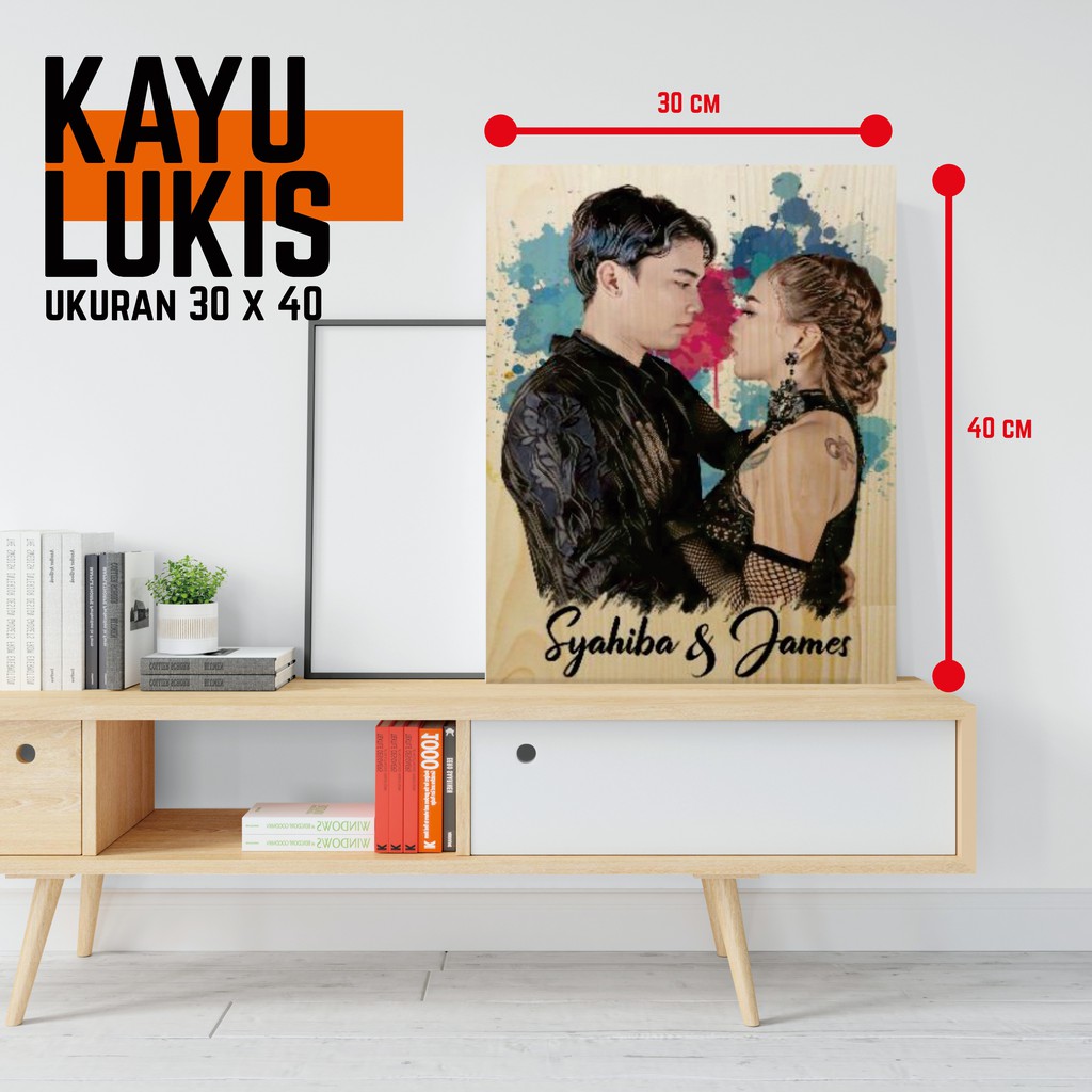 Jual Kayu Lukis Custom 30 X 40 Kado Ulang Tahun Hadiah Wisuda