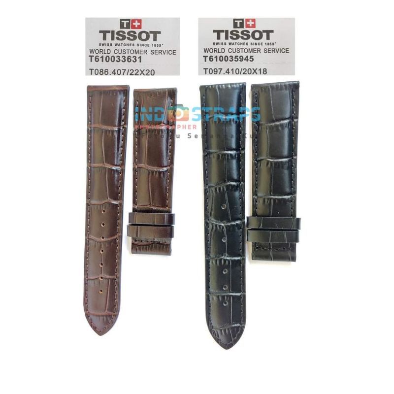 TALI JAM TANGAN TISSOT 1853 20MM 22MM LEATHER STRAP TALIJAM KULIT 20 MM 22