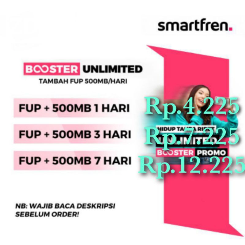 Jual Paket BOOSTER UNLIMITED SMARTFREN | Shopee Indonesia