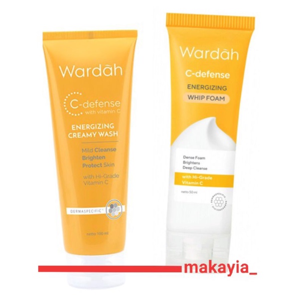Jual Wardah facial wash Whip foam DD C defense 60 ml 100 ml