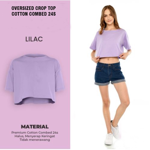 Jual Crop Top Polos Oneck Cotton Baju Kaos Tumblr Crop Tee Tshirt