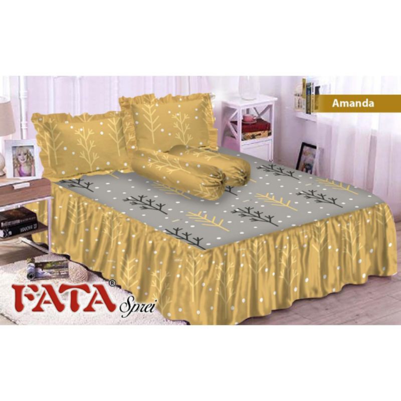 Jual Sprei Rumbai FATA Minimalis Signature Ukuran King 180x200/Queen ...