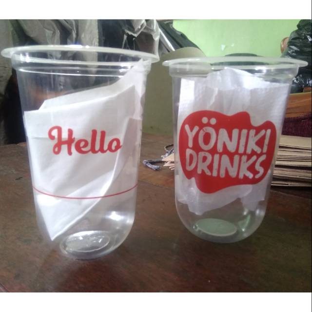 Jual Sablon Gelas Cup Plastik Oval 16oz 18oz Ketebalan 7 8 Gram Minimal Order 1000 Pcs Shopee 3576