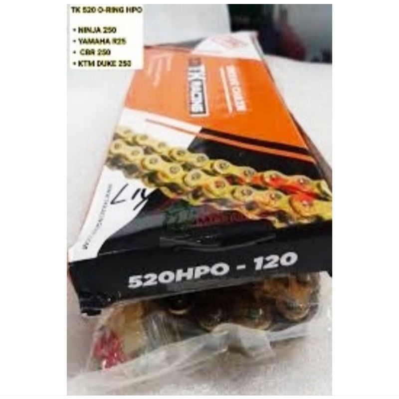 Jual RANTAI RANTE TK RACING ORING O RING 520 120 HPO HS GOLD TK ...
