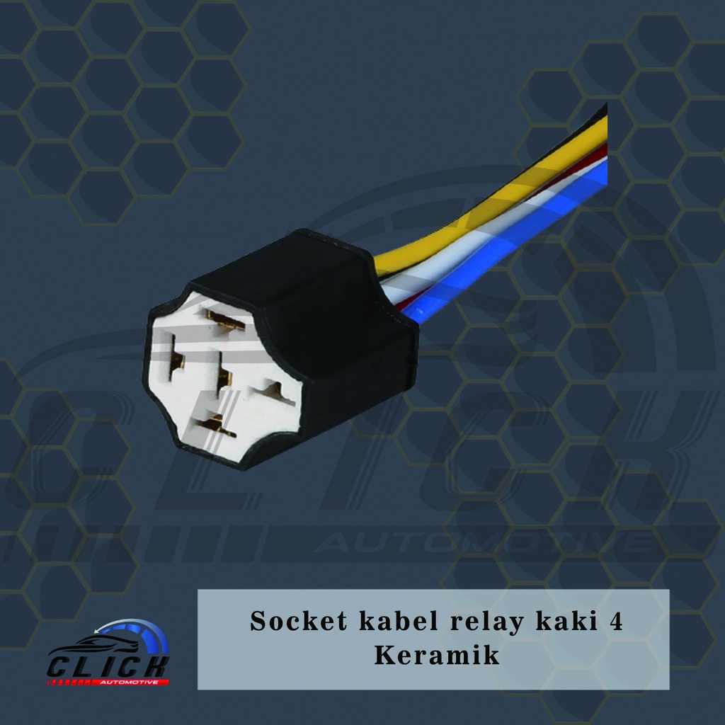 Jual SOCKET RELAY CERAMIC SOKET RELAY KERAMIK KLAKSON LAMPU KAKI 4