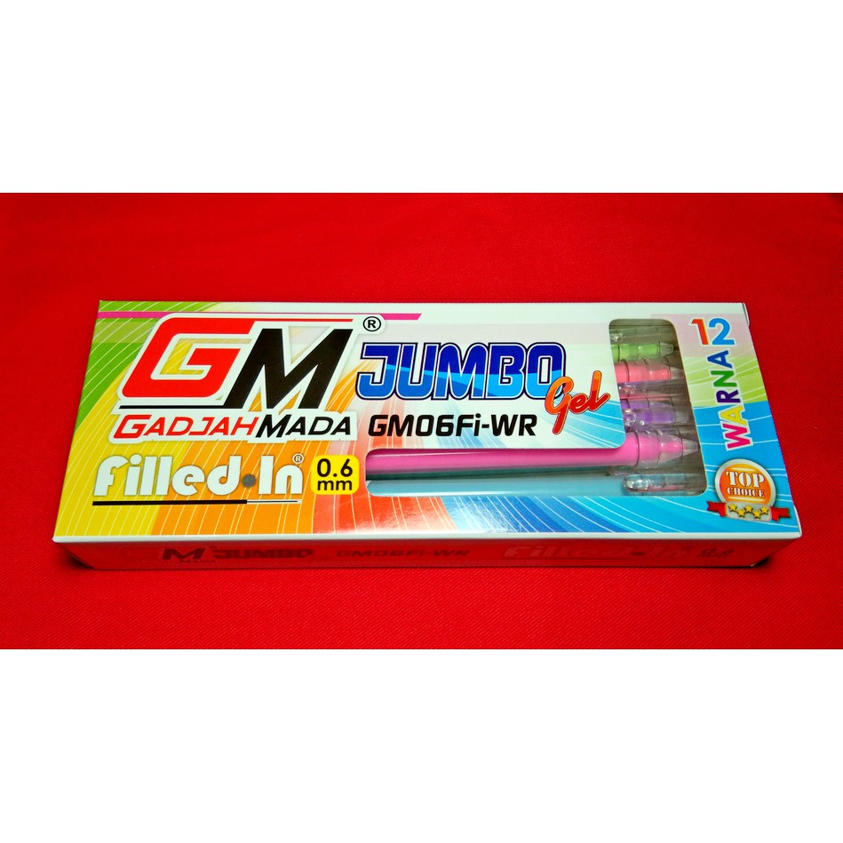Jual GM 06FI-WR Jumbo Gel Warna 0.6 ( 1 Pack - 12 Pcs ) | Shopee Indonesia