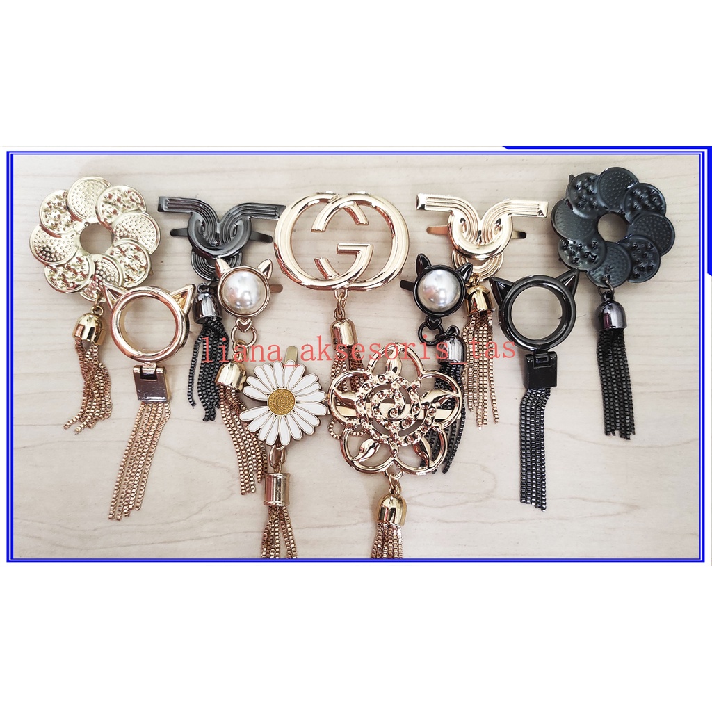 Jual ASESORIS TAS SELEMPANG RUMBAI IMPORT WANITA (isi @1 pcs) TAS ...