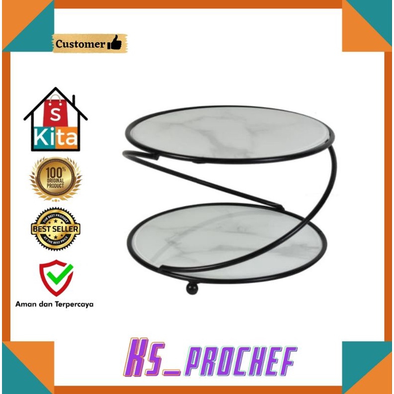 Jual Kris Wadah tempat saji Marble 2 tingkat Serving tray tempat ...