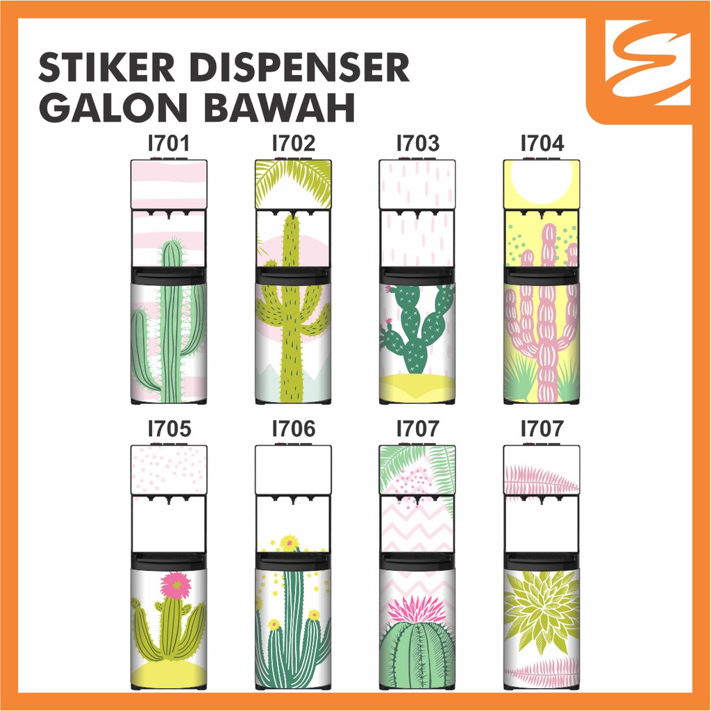 Jual Stiker dispenser galon bawah (40cm x 100cm) - cactus 2 (Sticker ...
