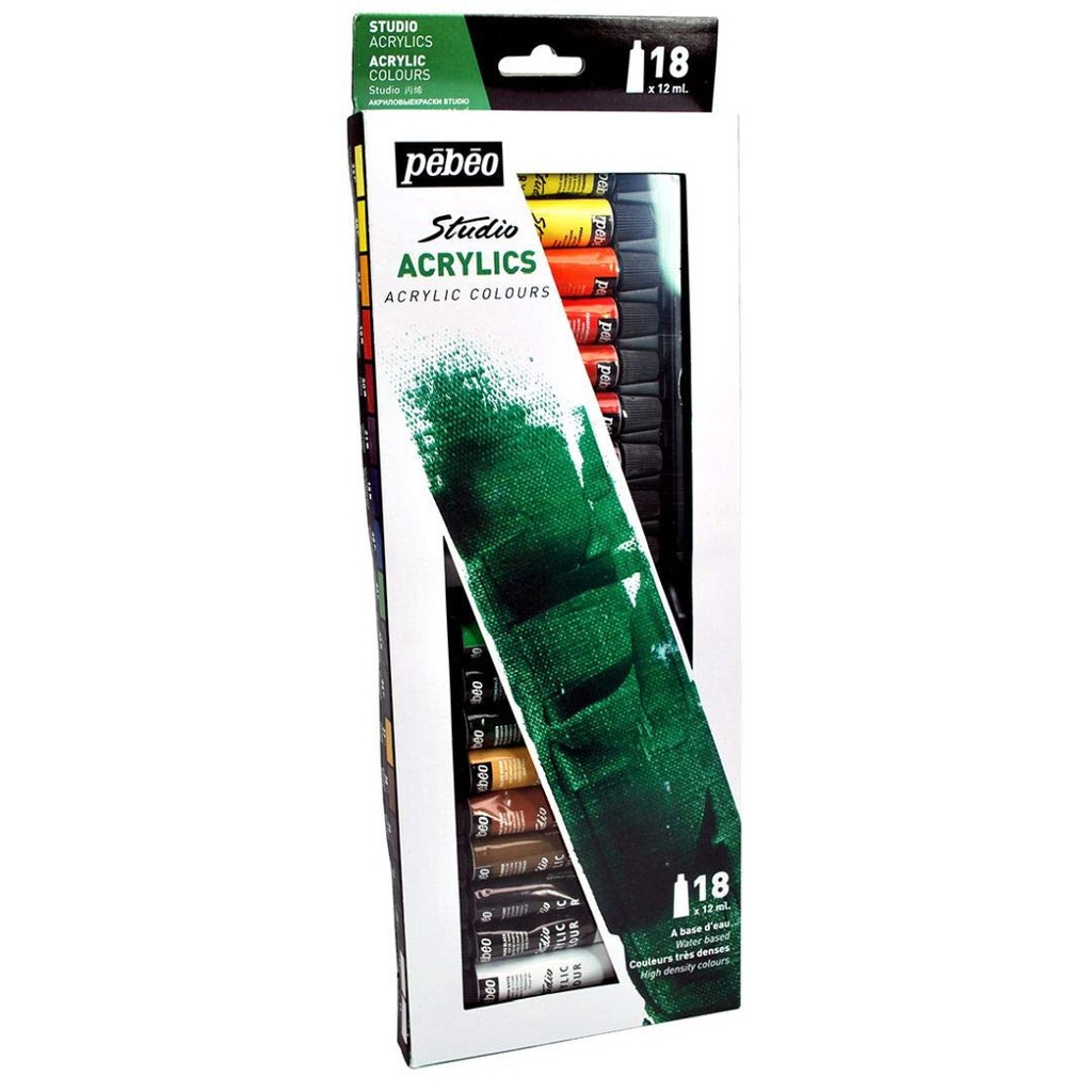 Jual PEBEO STUDIO ACRYLIC COLOUR SET 12ML 18 COLOURS | Shopee Indonesia