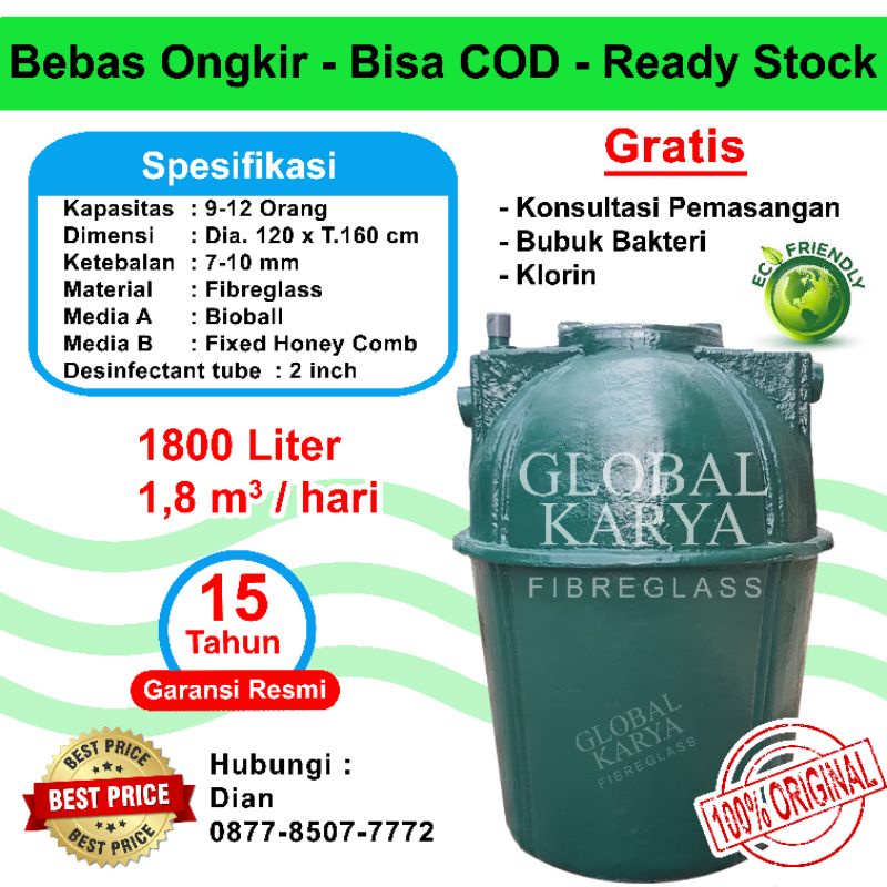 Jual Septic Tank Biofilter 1800 Liter - Biotank - Biotech ...