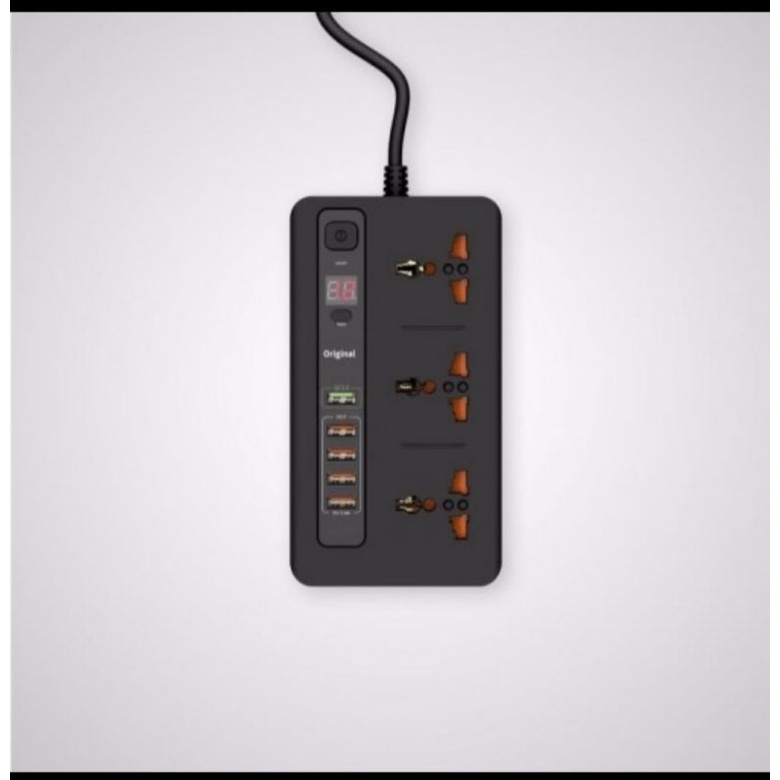 Jual BKL - 05 STOP KONTAK QUALCOMM POWER SOCKET +5 USB PORT 3.4A ...