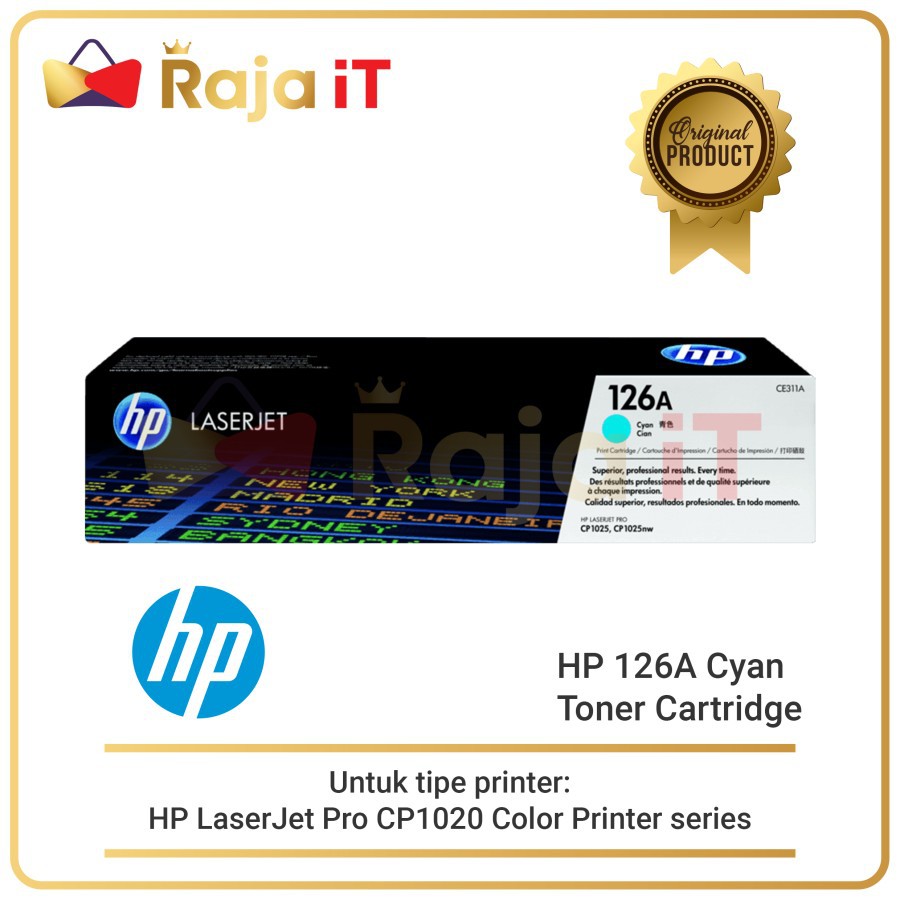 Jual HP Toner 126A Cyan Original Laser 126 A Cartridge Laserjet (CE311A ...