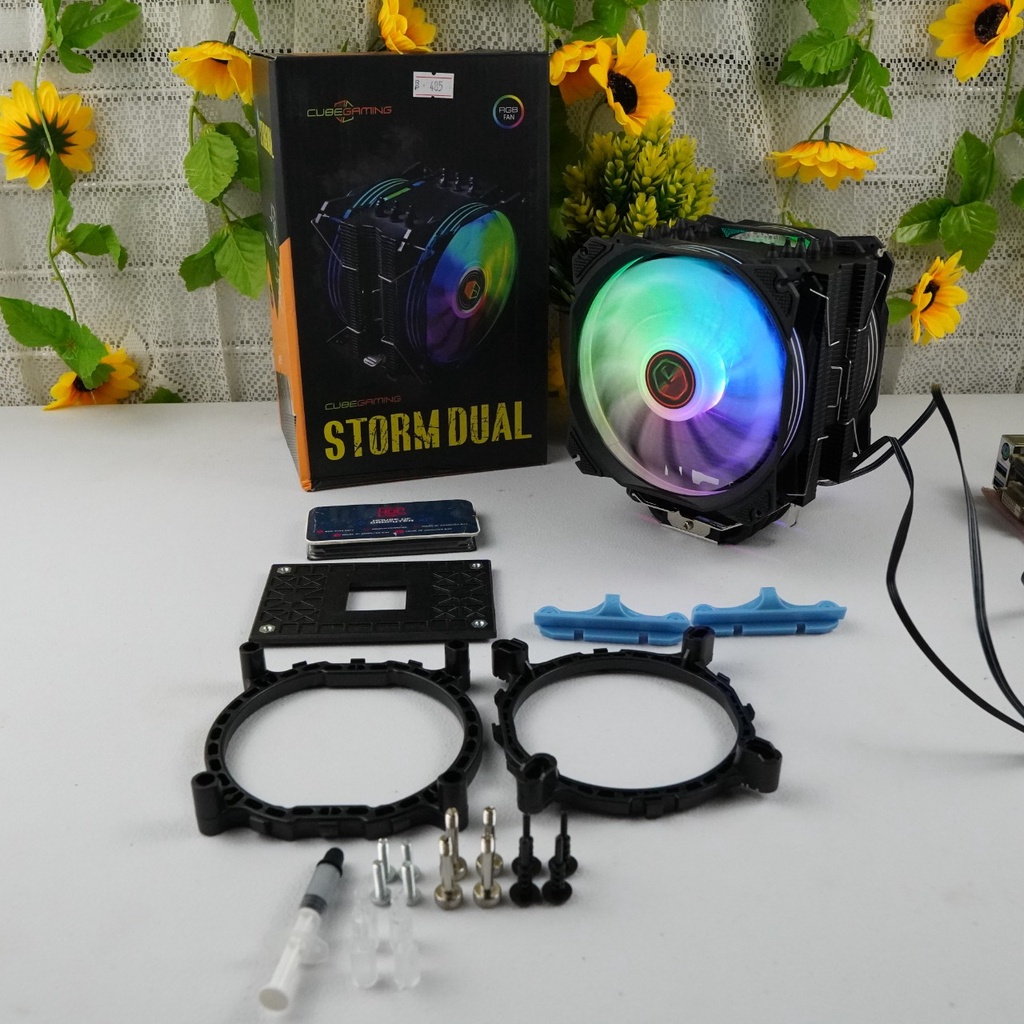 Jual fan processor CUBE GAMING STORM - DUAL FAN 12CM - Universal Socket ...