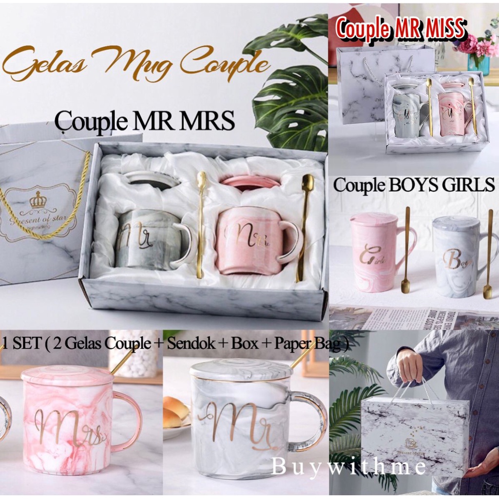 Jual Hampers Souvenir Cangkir Gelas Couple Mr Mrs Mug Couple Keramik Marblei Shopee Indonesia 4984