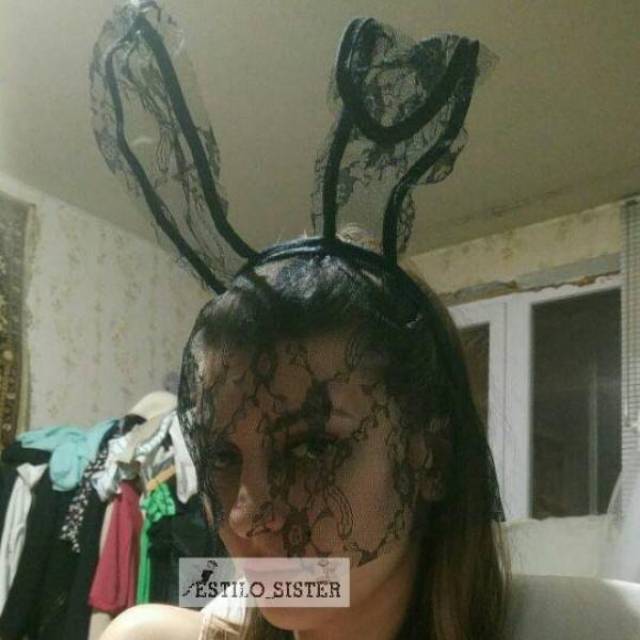 Jual ariana rabbit ear mask bandana | Shopee Indonesia