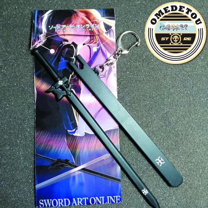 Jual Keychain Anime Sword Art Online Pedang Elucidator Kirito