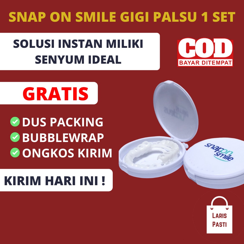 Jual Snap On Smile Original Gigi Palsu Atas Bawah Gigi Palsu Lepas ...