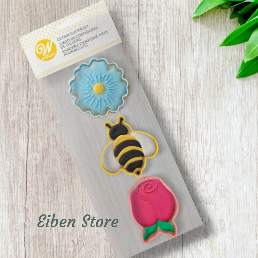 Jual Wilton Daisy, Bumble Bee, Tulip Spring Cookie Cutters Shopee
