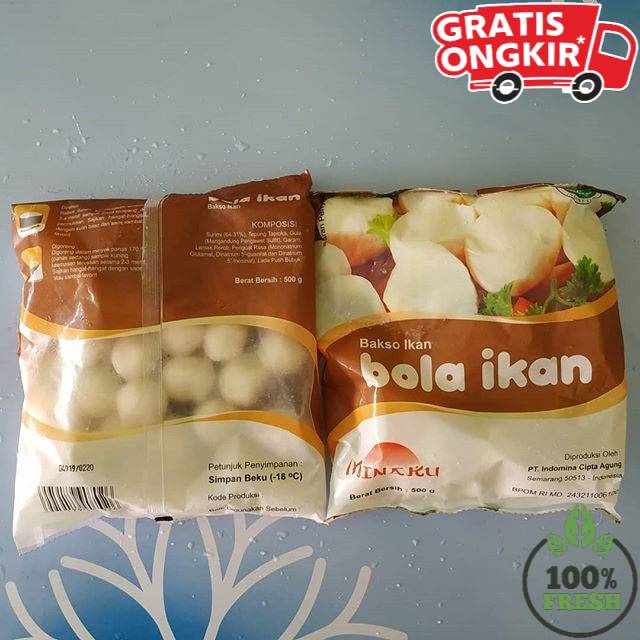 Jual Bakso Bola Ikan Minaku 500gr Bola Ikan Premium Bola Minaku