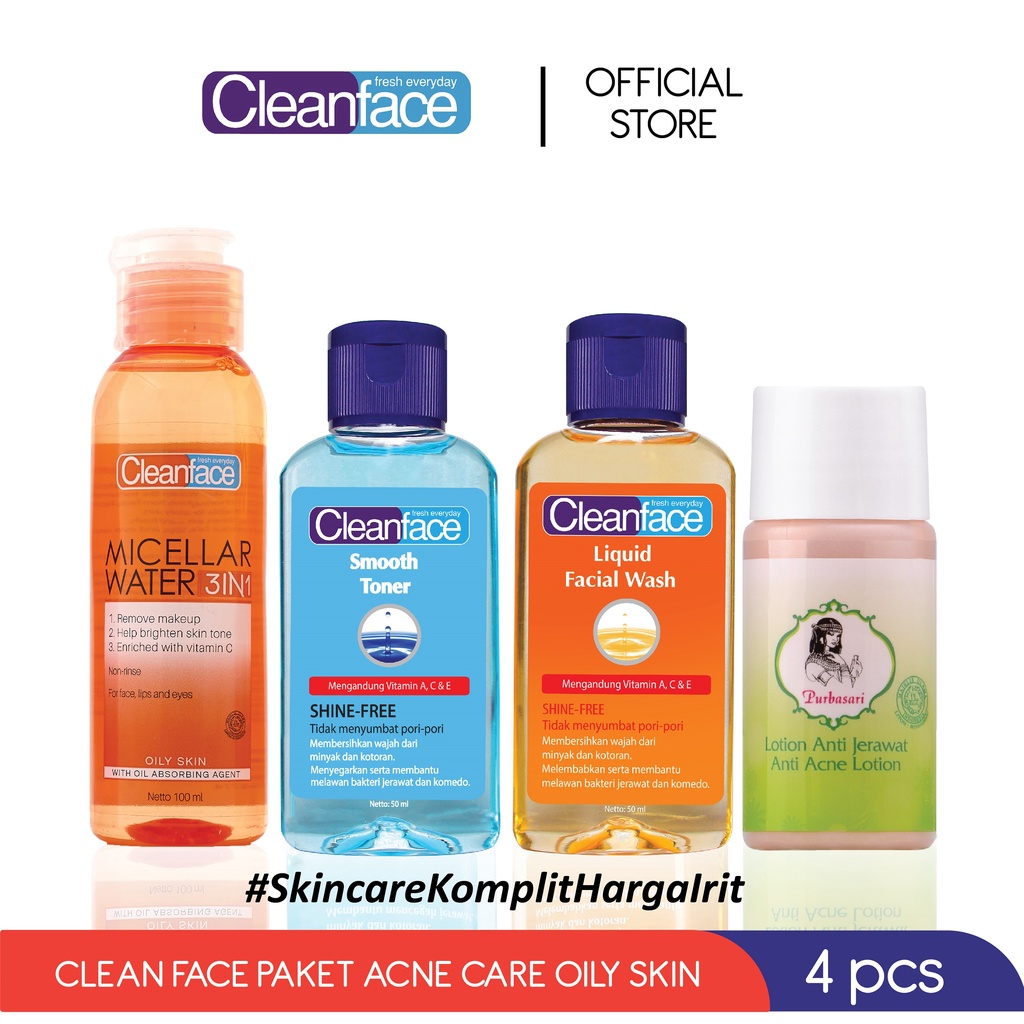 Jual Cleanface Starter Pack Acne Care | Shopee Indonesia