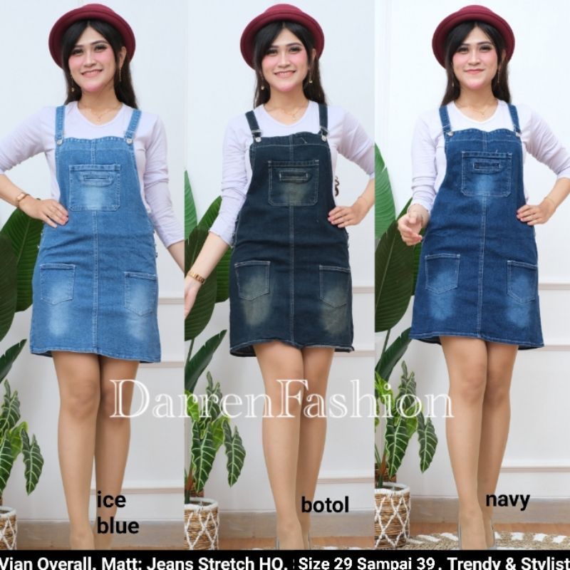 Jual Vian Rok Overall Jeans Pendek . Rok Overall Jeans Stretch Murah ...
