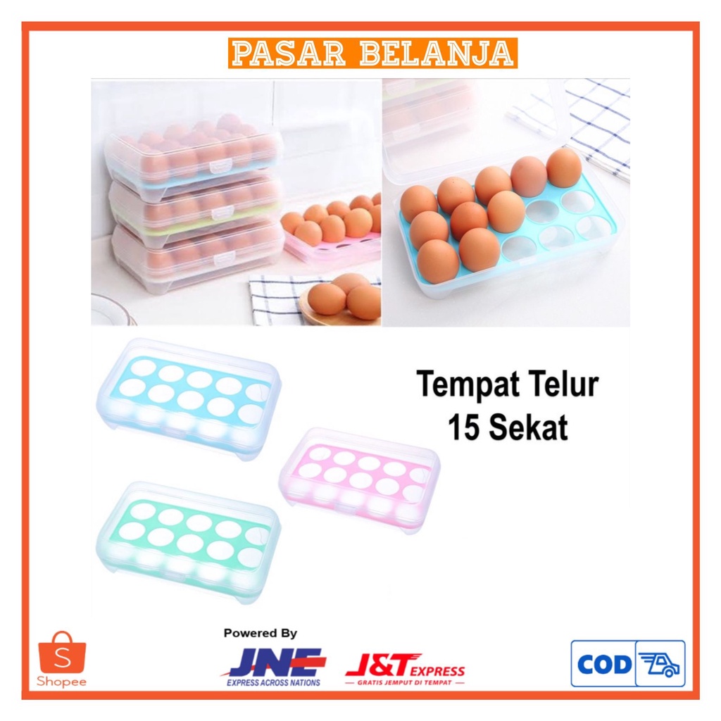 Jual Box Telur 15 Sekat Egg Box P012566 Kotak Penyimpanan Telur ...