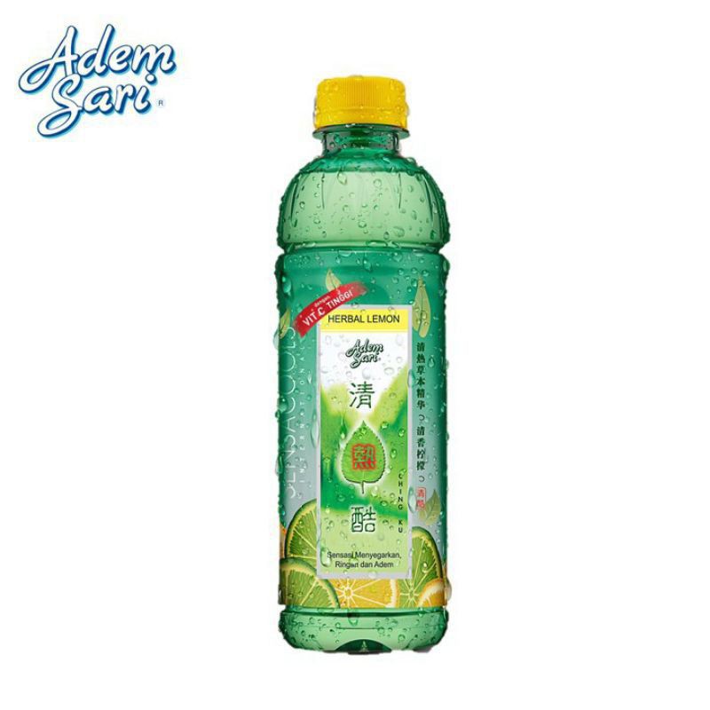 Jual Adem Sari Chingku Sparkling Lemon Herbal Tea Air Sejuk Botol