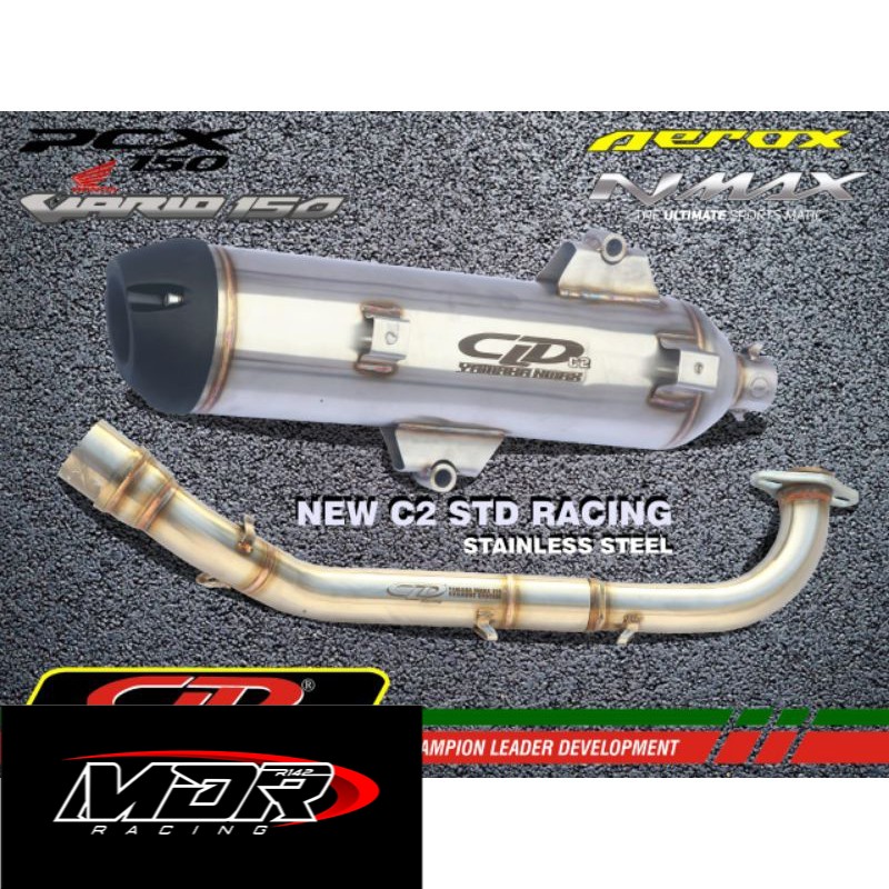 Jual KNALPOT STANDAR RACING CLD NEW STAINLEESS N MAX & AEROX | Shopee ...