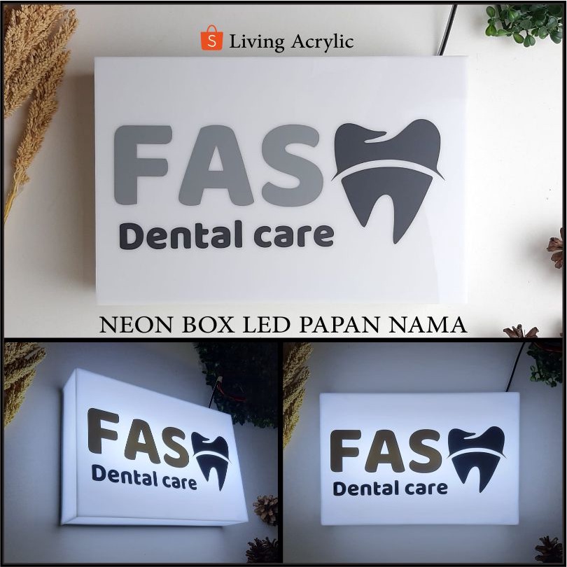 Jual Neon Box Akrilik LED Papan Nama Toko Usaha Akrilik | Shopee Indonesia