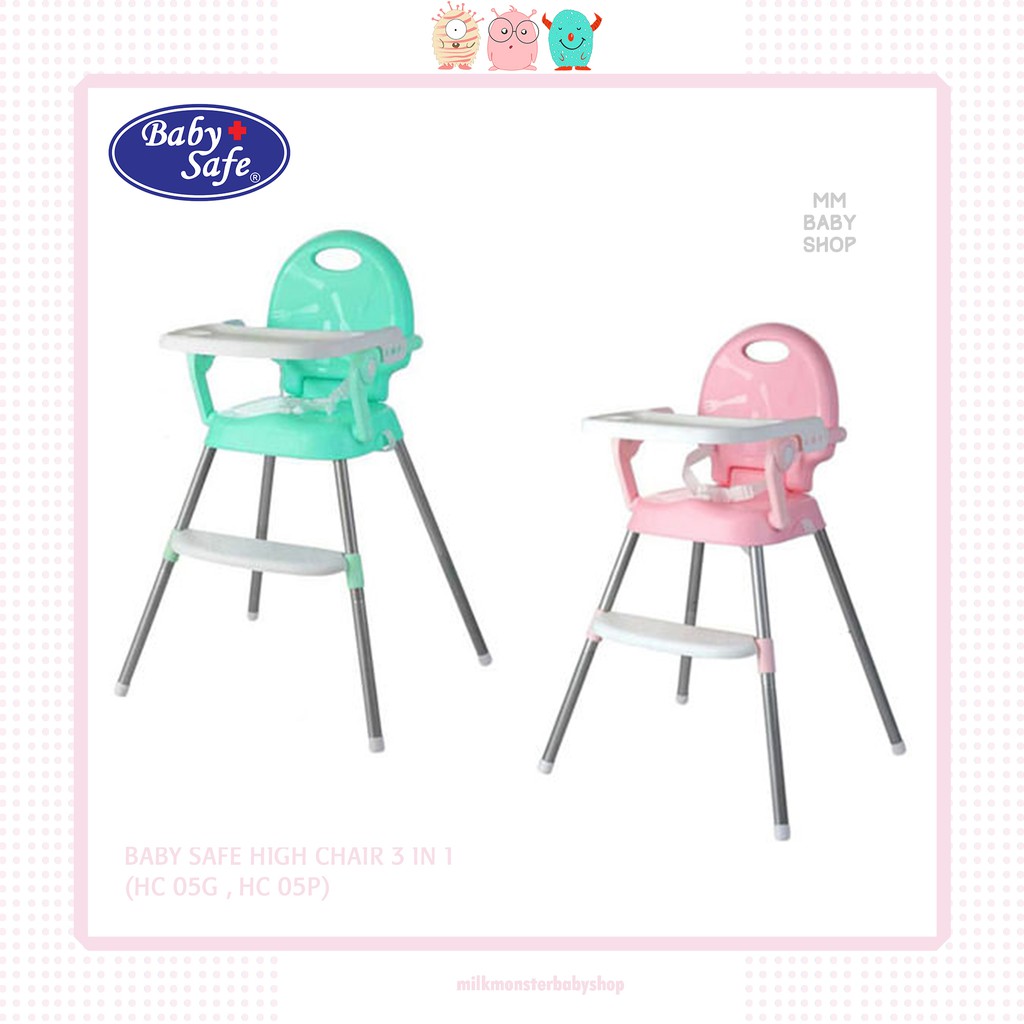 BABY SAFE HIGH CHAIR 3 IN 1 KURSI MAKAN BAYI